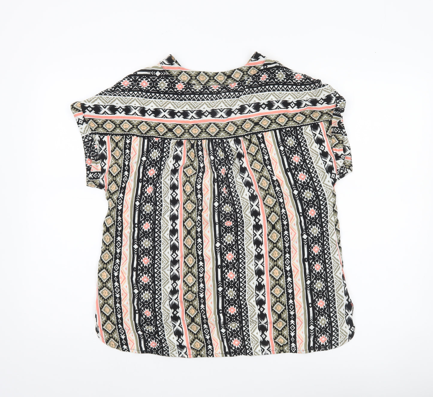 Eight2Nine Women’s Multicoloured Viscose Blouse L Boho Tunic