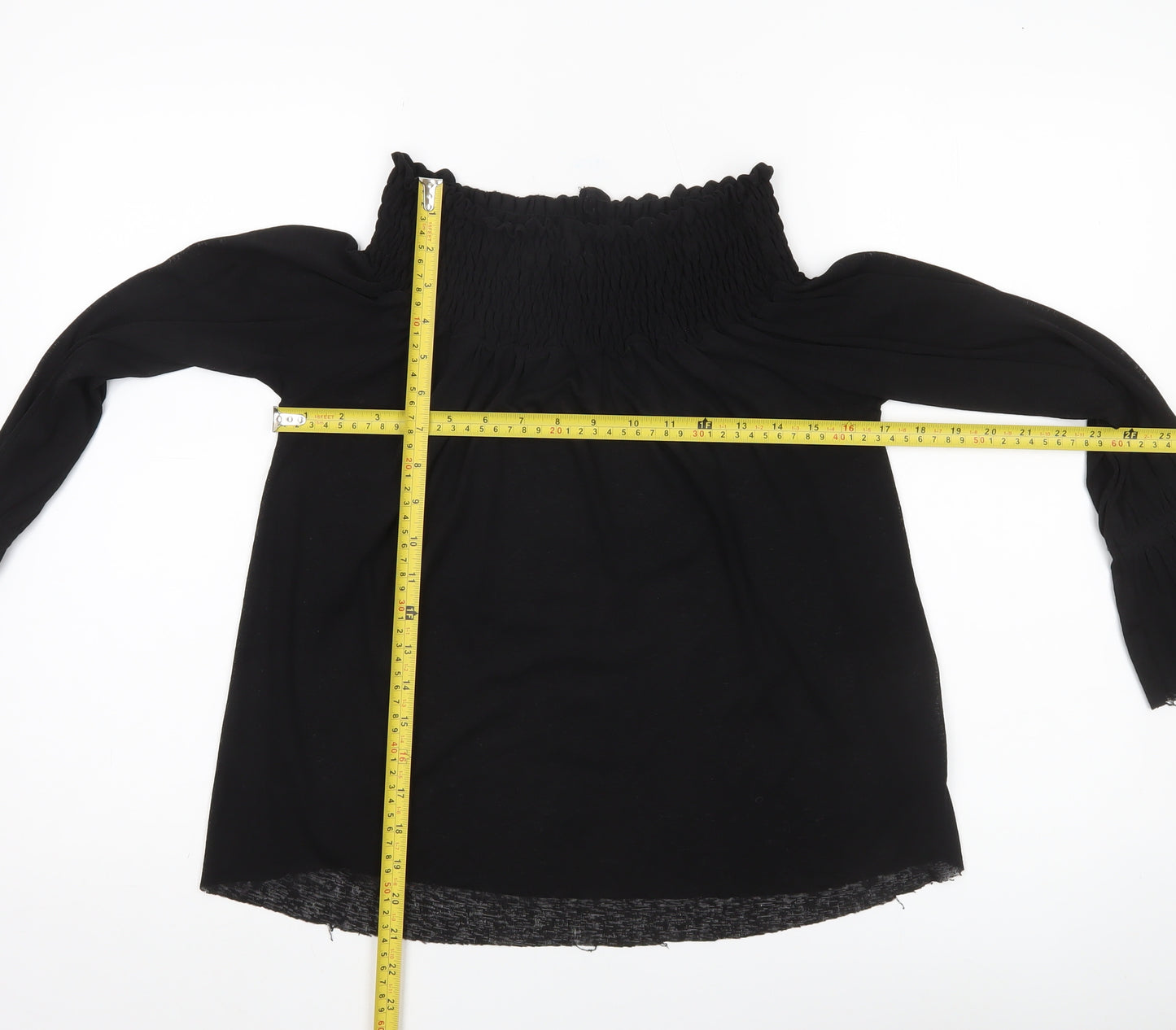 ASOS Women’s Black Off Shoulder Bell Sleeve Tunic Blouse Size 10