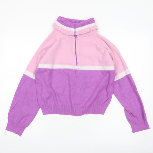 Urban Outfitters Women’s Pink Purple High Neck Pullover Jumper Size S