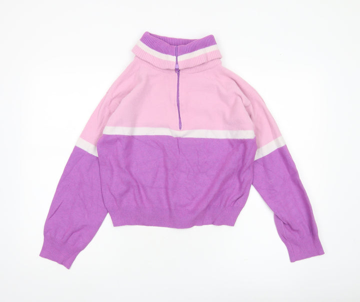 Urban Outfitters Women’s Pink Purple High Neck Pullover Jumper Size S