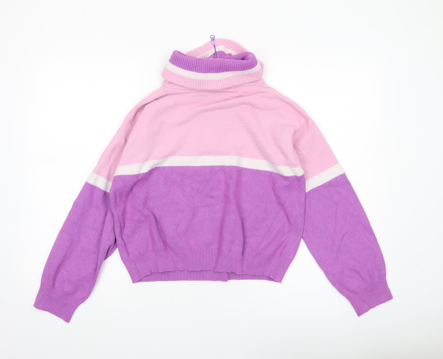 Urban Outfitters Women’s Pink Purple High Neck Pullover Jumper Size S