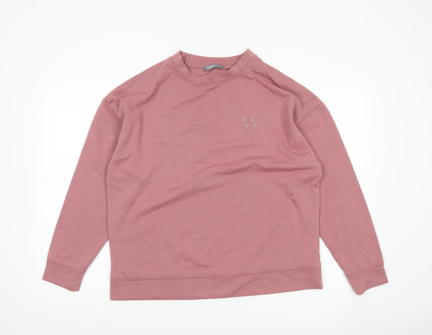 Nutmeg Women Pink Size 10 Crew Neck Pullover Sweatshirt