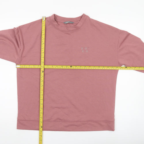 Nutmeg Women Pink Size 10 Crew Neck Pullover Sweatshirt