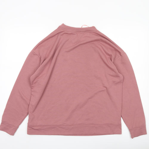 Nutmeg Women Pink Size 10 Crew Neck Pullover Sweatshirt