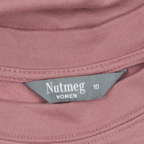 Nutmeg Women Pink Size 10 Crew Neck Pullover Sweatshirt