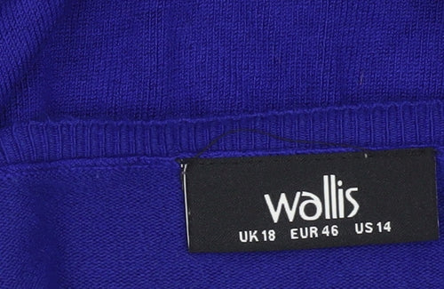 Wallis Women’s Blue Studded Crew Neck Pullover Jumper Size 18