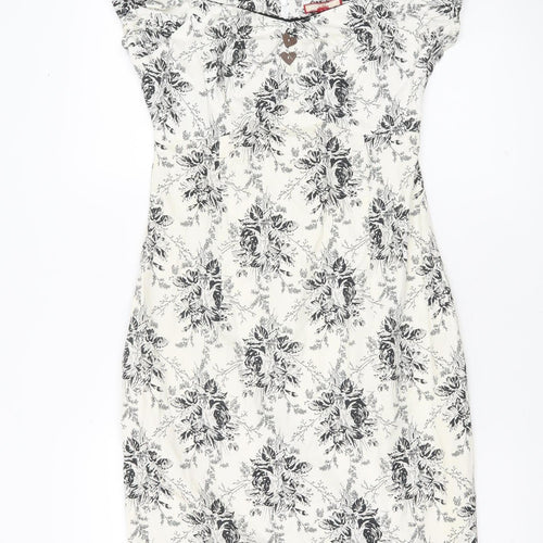 Joe Browns Women’s White Floral Sheath Dress Size 10