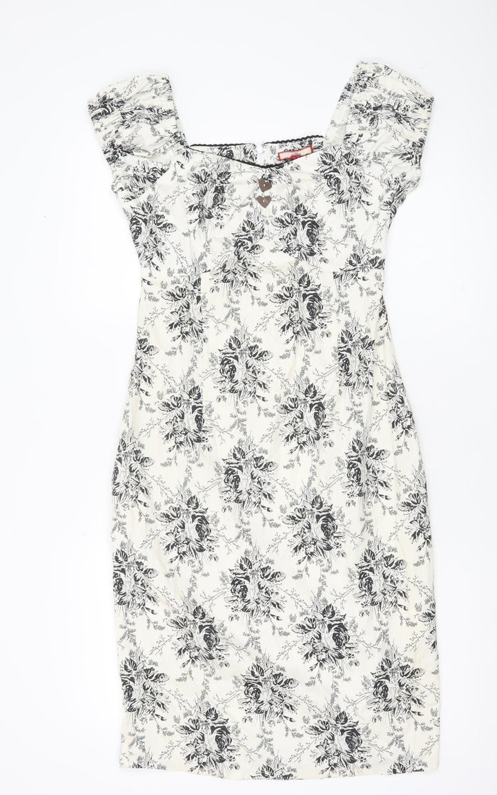 Joe Browns Women’s White Floral Sheath Dress Size 10