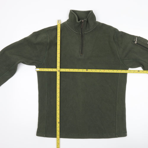 Ben Sherman Men's Green L 1/2 Zip Mock Neck Sweatshirt