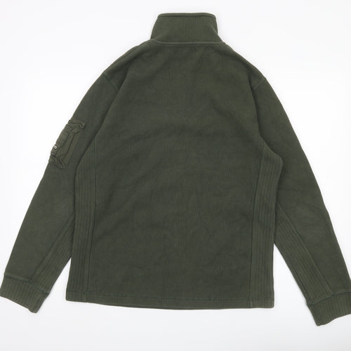 Ben Sherman Men's Green L 1/2 Zip Mock Neck Sweatshirt
