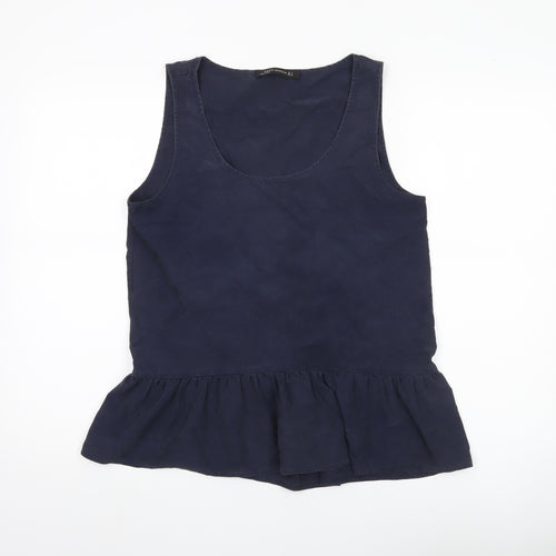 Zara Women Blue Size 8 Scoop Neck Sleeveless Tank Top