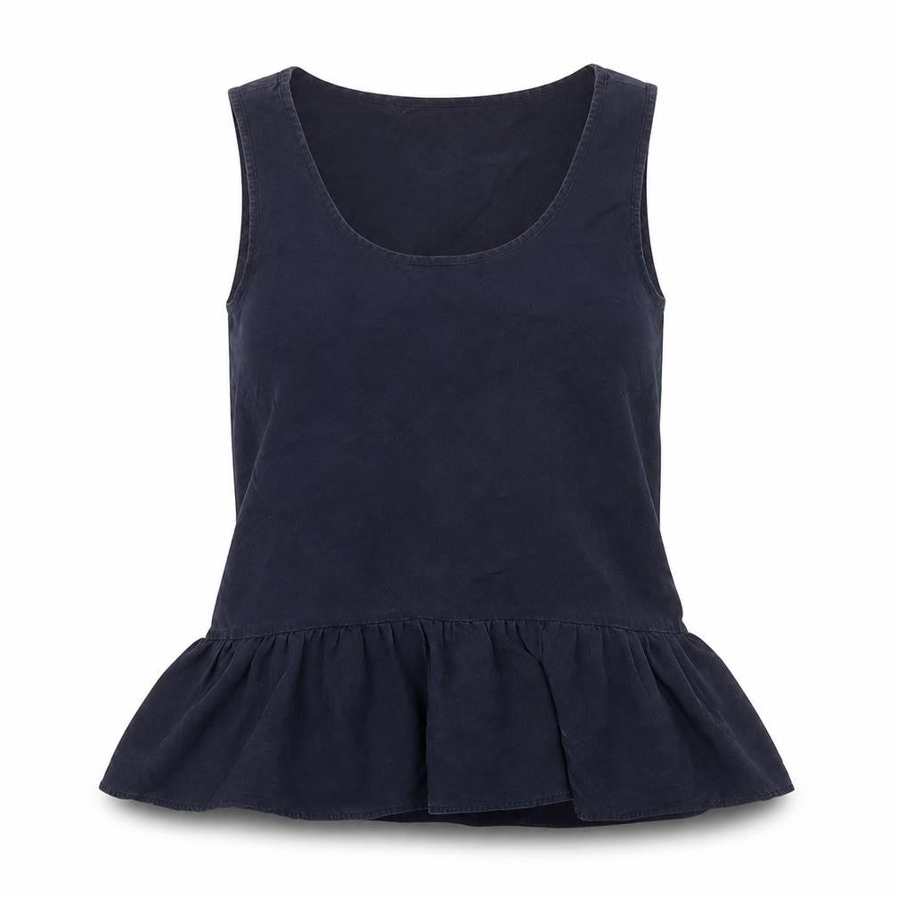 Zara Women Blue Size 8 Scoop Neck Sleeveless Tank Top