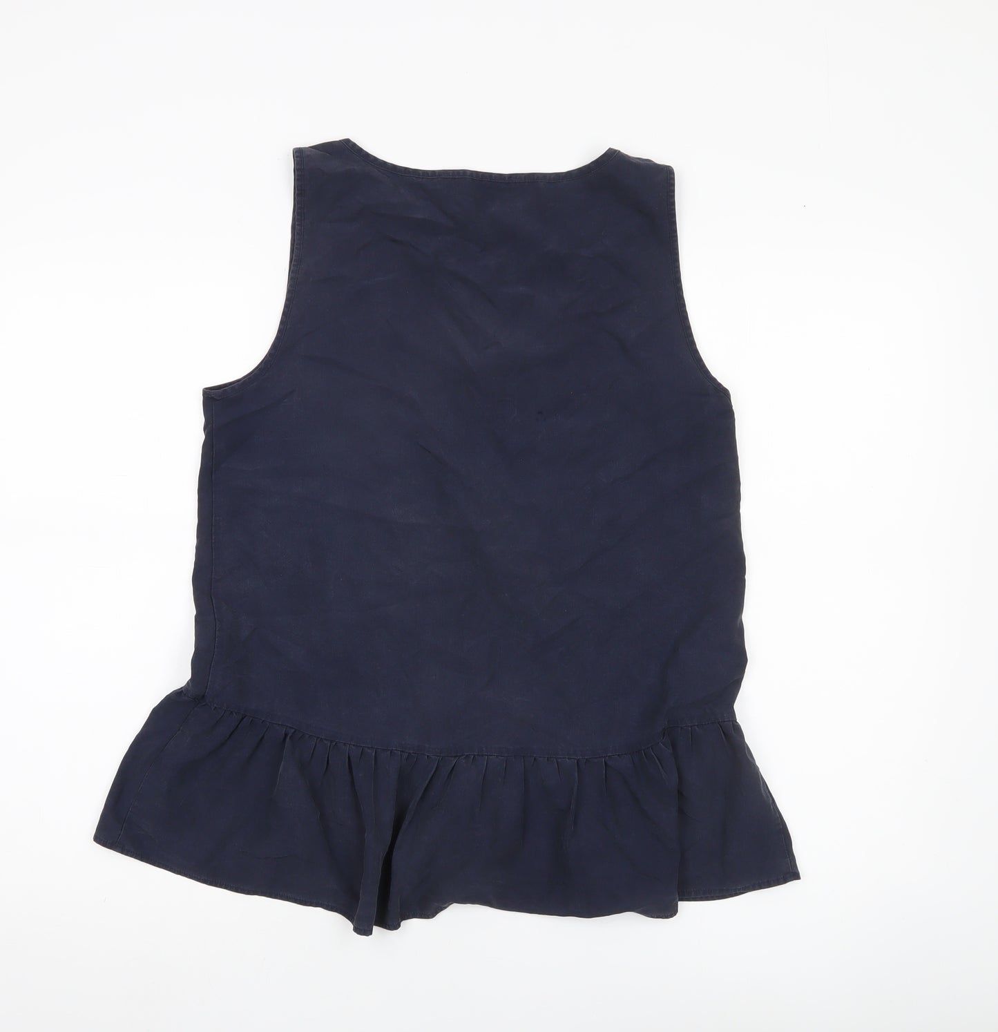 Zara Women Blue Size 8 Scoop Neck Sleeveless Tank Top