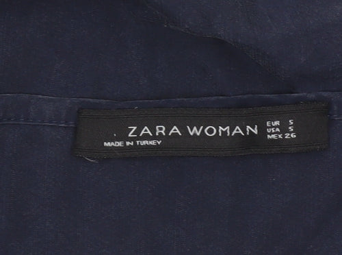 Zara Women Blue Size 8 Scoop Neck Sleeveless Tank Top