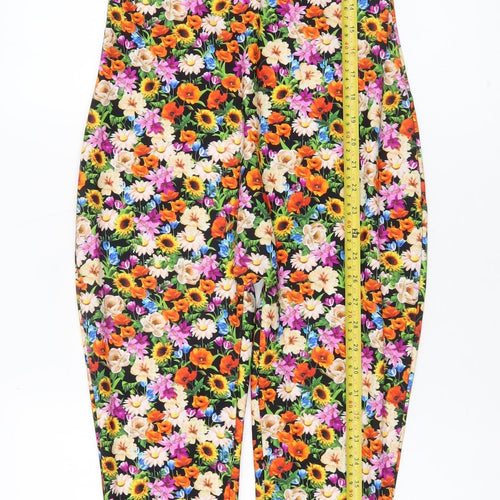 Zara Women Multicoloured Floral Catsuit Jumpsuit Size L Sleeveless