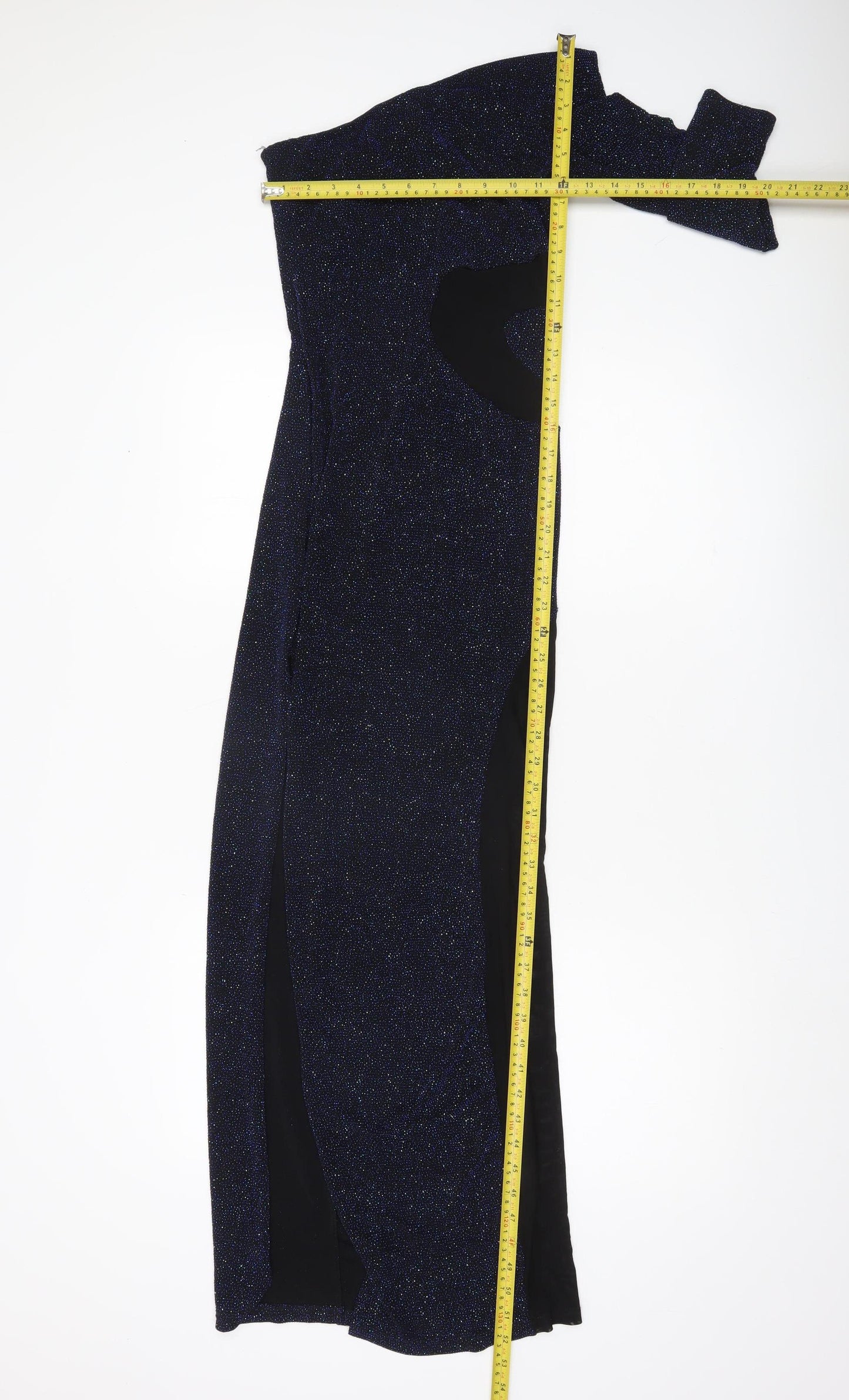 ASOS Women’s Black Glitter Bodycon Long Party Dress Size 4