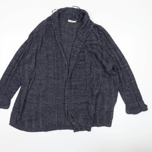 Marks and Spencer Womens Blue Cable Knit Cardigan UK 18 Long Sleeve