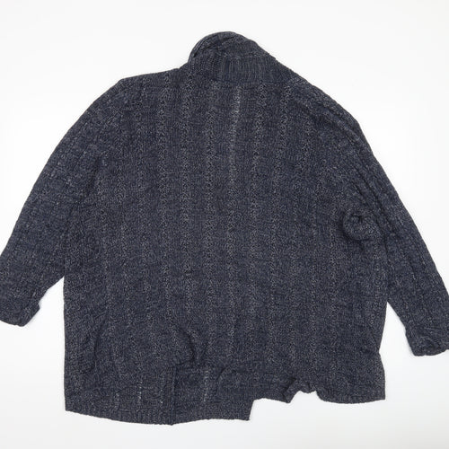 Marks and Spencer Womens Blue Cable Knit Cardigan UK 18 Long Sleeve