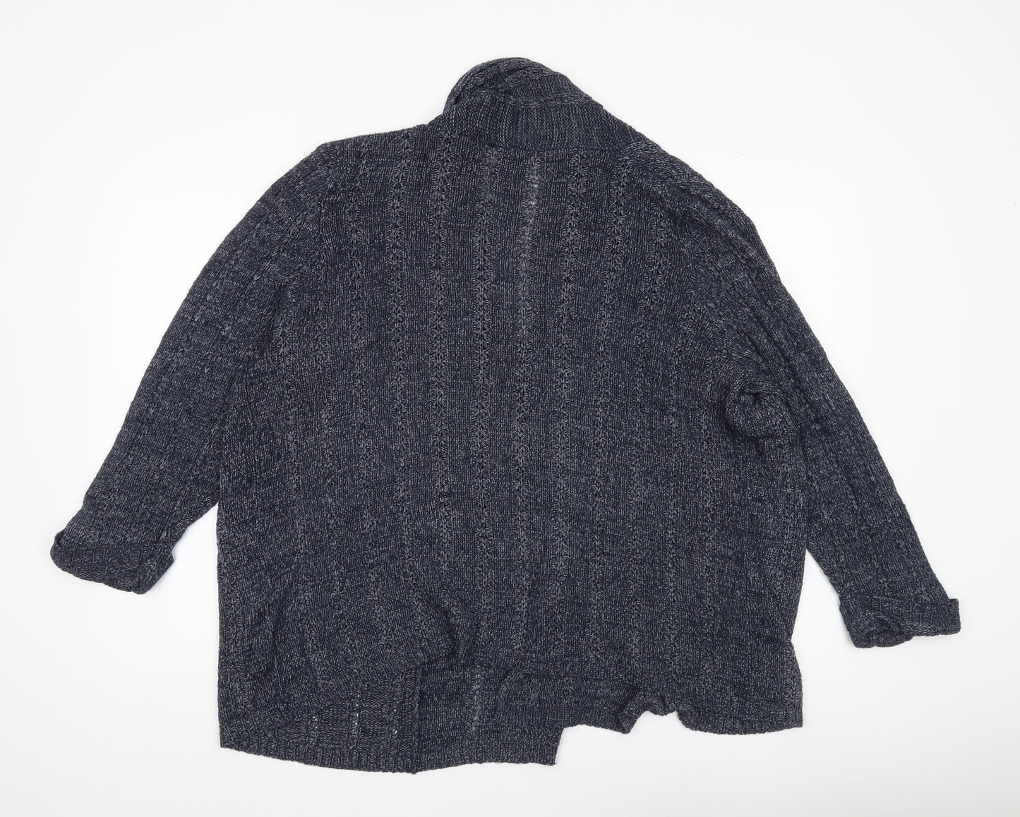 Marks and Spencer Womens Blue Cable Knit Cardigan UK 18 Long Sleeve