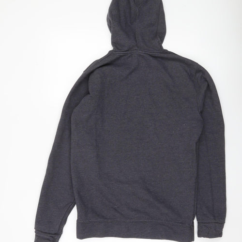 Jack & Jones Men’s Grey Pullover Hoodie L Logo Print Casual