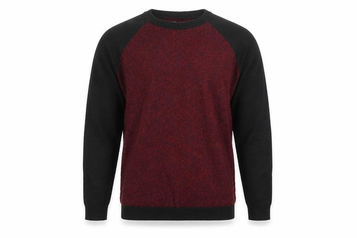 Topman Men's Red Black Crew Neck Pullover Jumper Size M