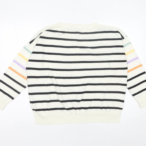 Next Women’s Multicoloured Striped Pullover Jumper L
