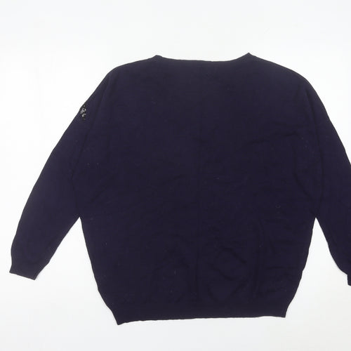 Marks and Spencer Women Purple Sequin Jumper UK 12 Long Sleeve