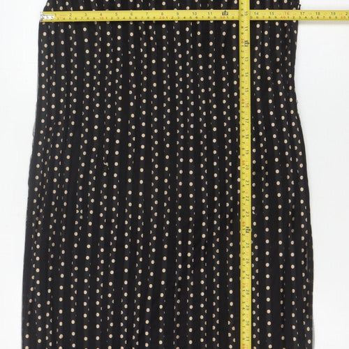 CC Womens Black Polka Dot Shift Dress Size 14 Knee Length