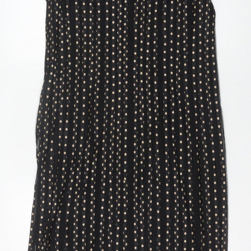 CC Womens Black Polka Dot Shift Dress Size 14 Knee Length