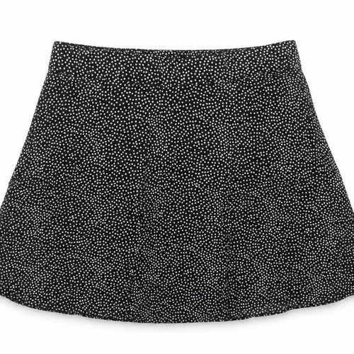 Matalan Women’s Black Polka Dot A-Line Skirt Size 14 Viscose