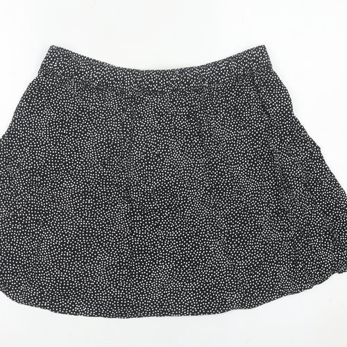 Matalan Women’s Black Polka Dot A-Line Skirt Size 14 Viscose