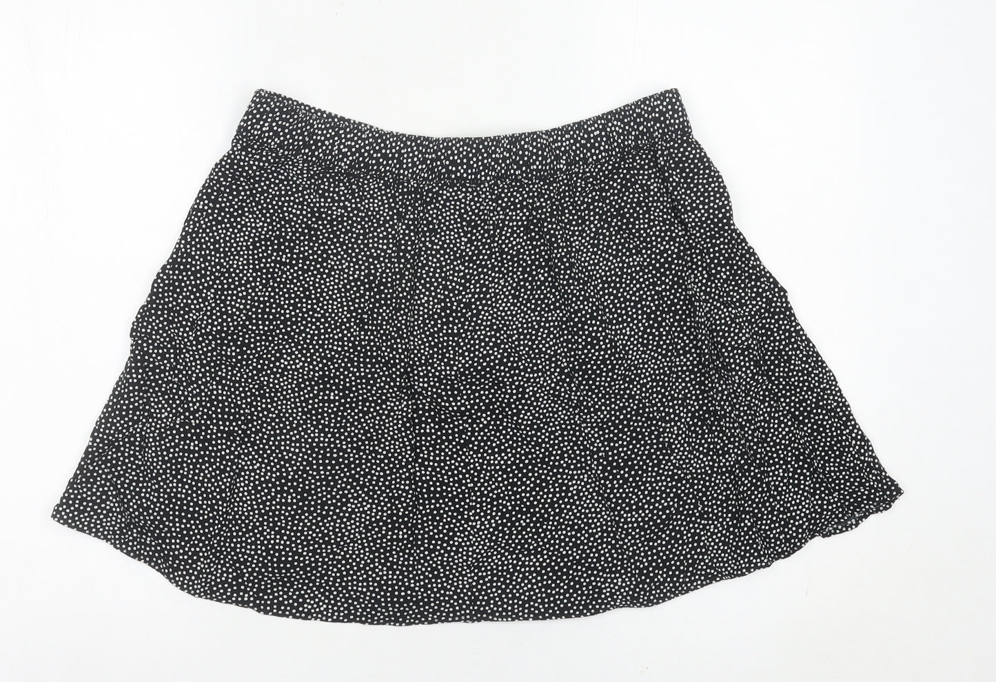 Matalan Women’s Black Polka Dot A-Line Skirt Size 14 Viscose