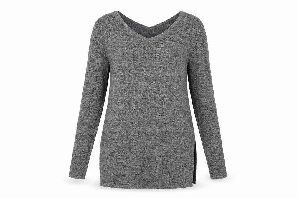 Next Women’s Grey V-Neck Long Sleeve Knit Jumper Size 10