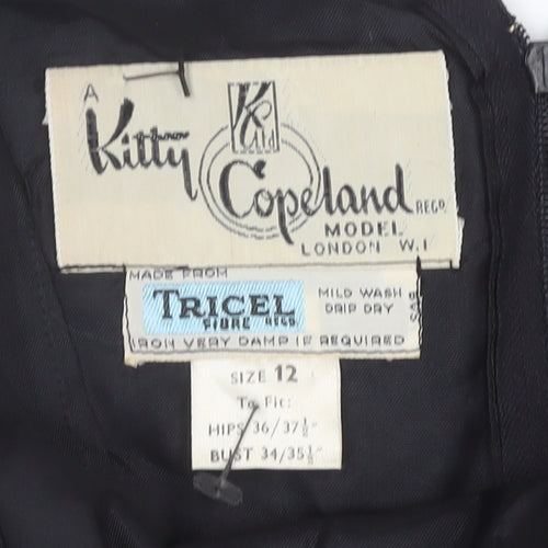 Kitty Copeland Women’s Black Size 12 Sheath Knee Length Dress