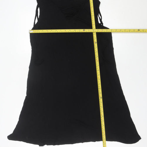JD Williams Women Black Size 18 Sleeveless Shift Dress