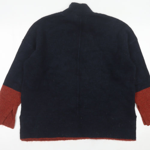 Marks and Spencer Womens Multicoloured L Pullover Jumper Mock Neck Knit