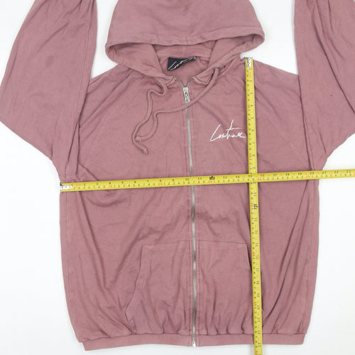 The Couture Club Womens Pink Full Zip Hoodie Size 8 Regular Fit