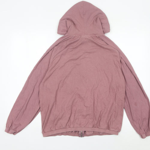 The Couture Club Womens Pink Full Zip Hoodie Size 8 Regular Fit