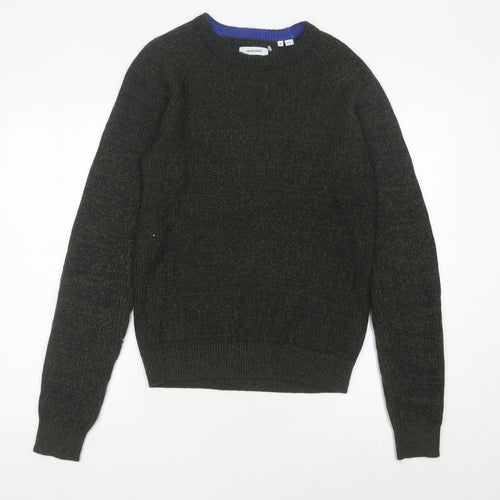 Jack & Jones Men’s Green Knit Pullover Jumper Size S Regular Fit