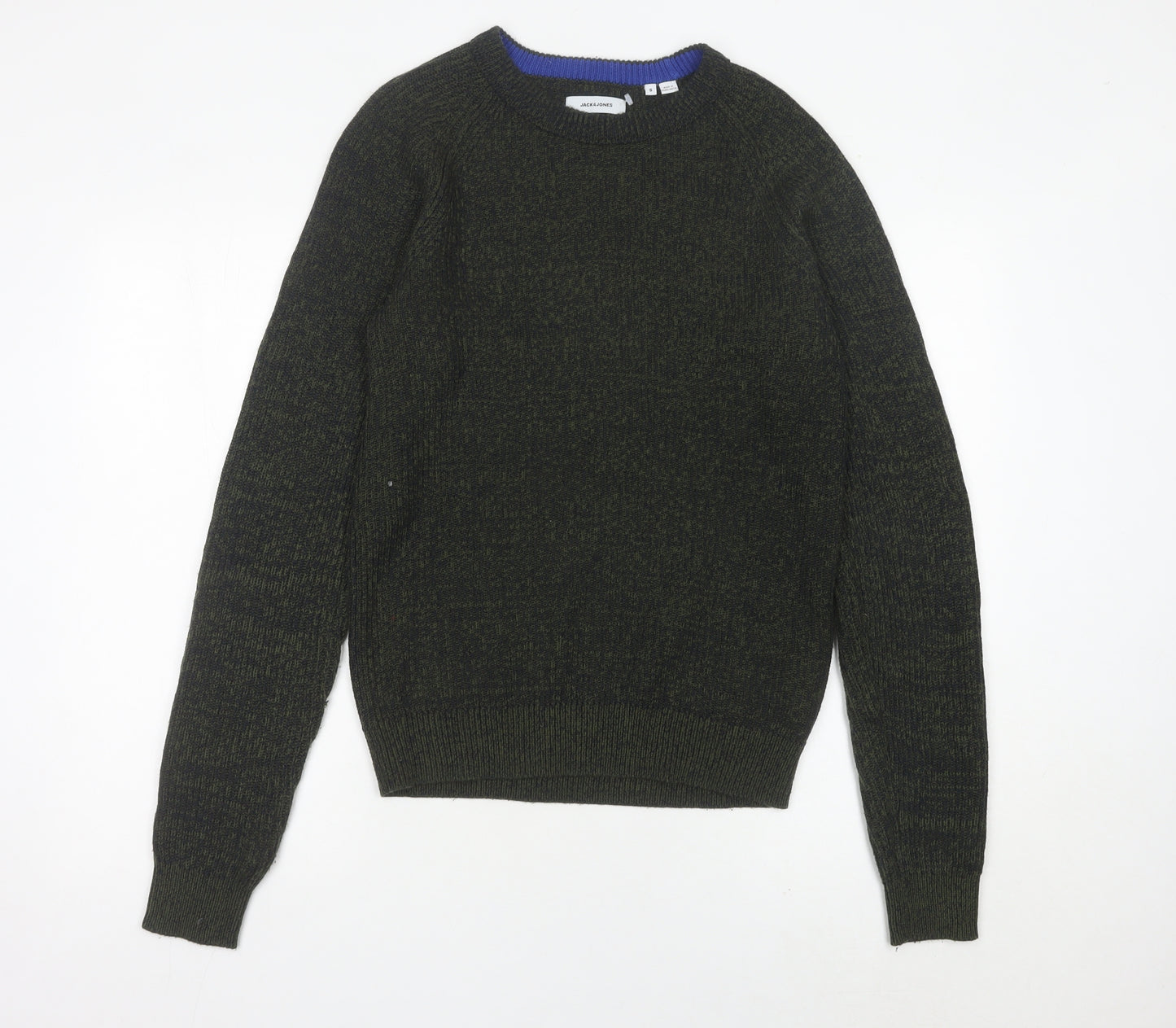 Jack & Jones Men’s Green Knit Pullover Jumper Size S Regular Fit