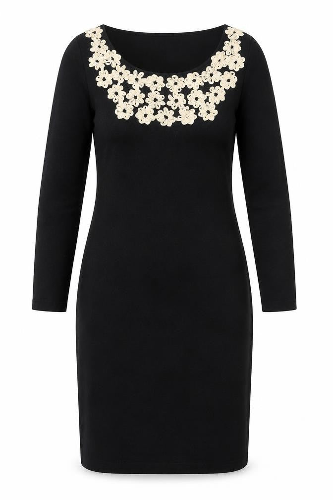 Next Women’s Black Cotton Scoop Neck Sheath Dress Size 8