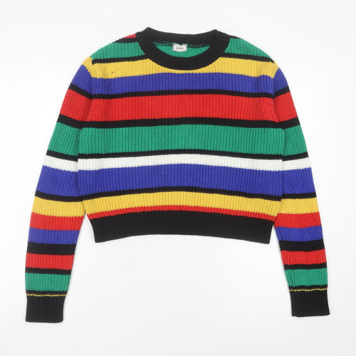 Pimkie Womens Multicoloured Striped Knit Jumper Size S