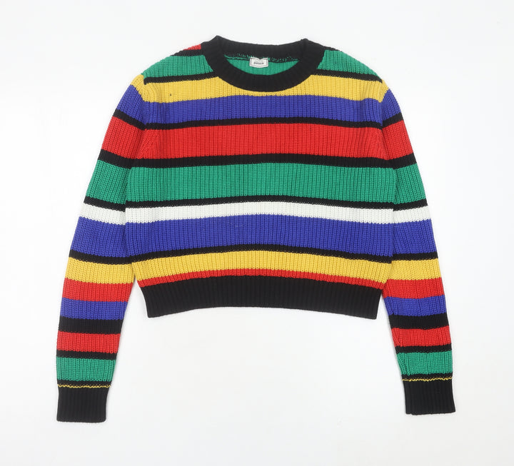 Pimkie Womens Multicoloured Striped Knit Jumper Size S