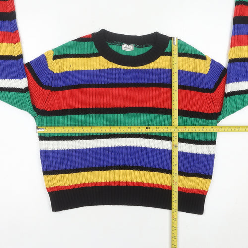 Pimkie Womens Multicoloured Striped Knit Jumper Size S