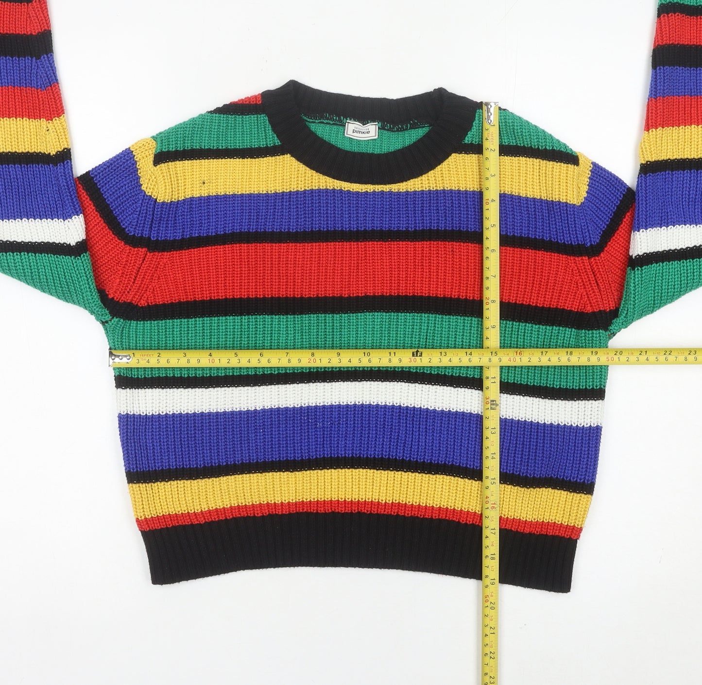 Pimkie Womens Multicoloured Striped Knit Jumper Size S