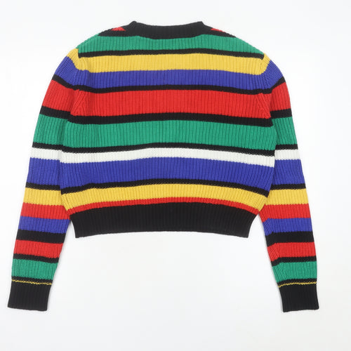Pimkie Womens Multicoloured Striped Knit Jumper Size S