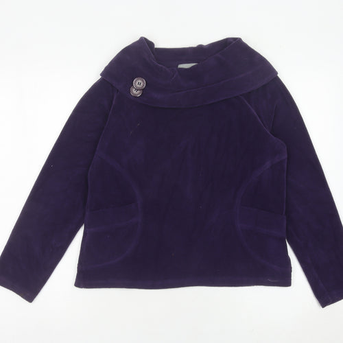 Marks and Spencer Women’s Purple Velour Cowl Neck Sweatshirt M