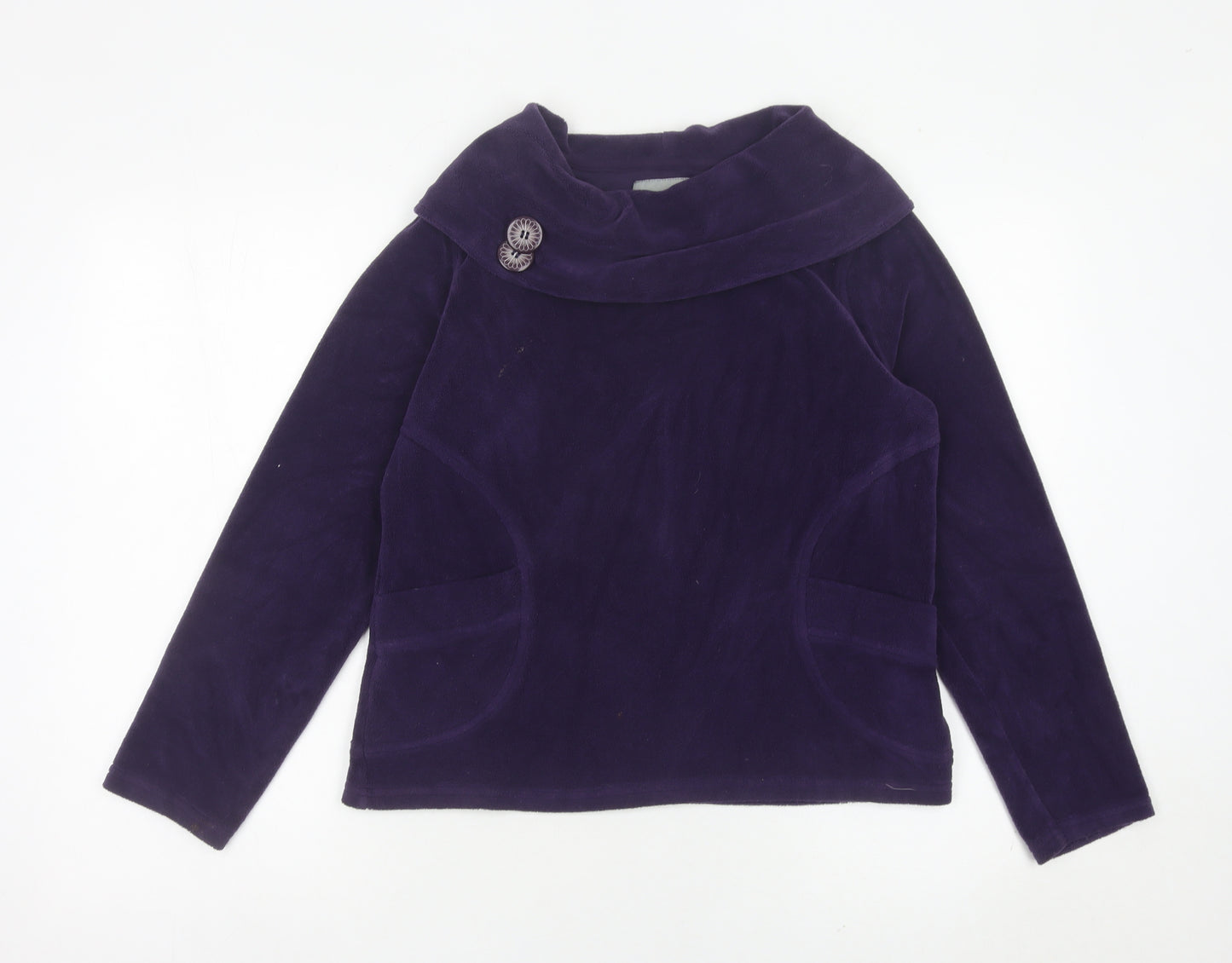 Marks and Spencer Women’s Purple Velour Cowl Neck Sweatshirt M