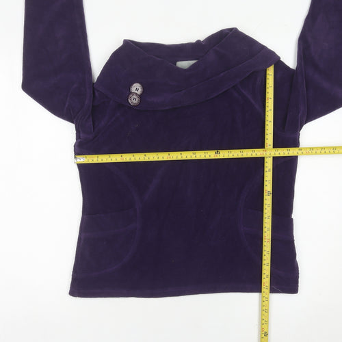 Marks and Spencer Women’s Purple Velour Cowl Neck Sweatshirt M