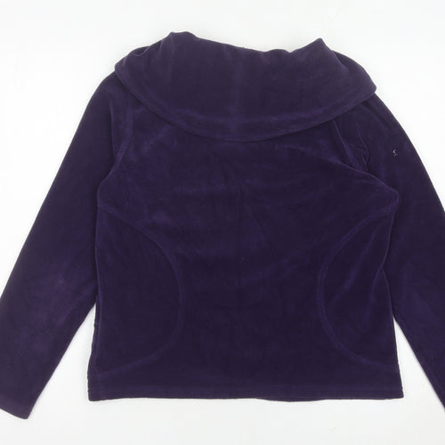 Marks and Spencer Women’s Purple Velour Cowl Neck Sweatshirt M